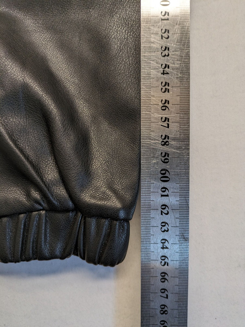 Jophy&Co black jogger pants faux leather look elastic waistband and side pockets
