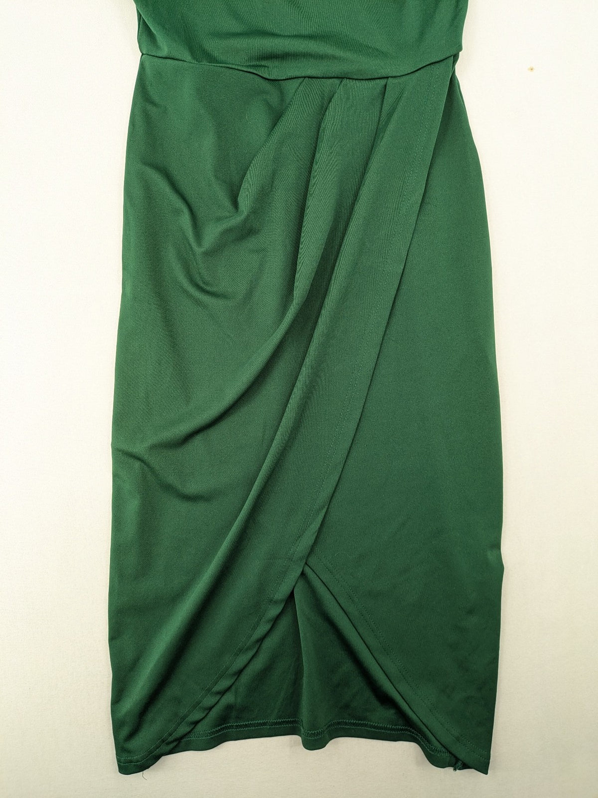 Bridal Party Dress green wrap dress V-neck cut-out detail with flutter sleeves