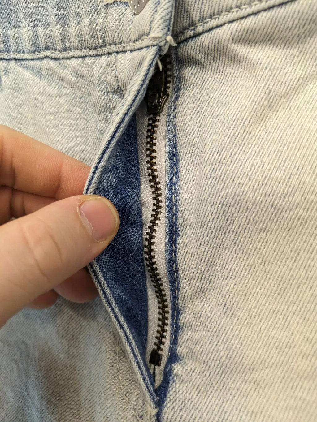 Ulla Popken blue straight jeans with used look, elastic waistband, and 5-pocket style.
