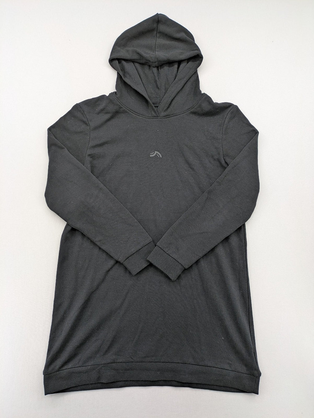 Crivit grey turtle neck jumper with subtle logo, longline tunic style, soft cotton blend.