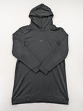 Crivit grey turtle neck jumper with subtle logo, longline tunic style, soft cotton blend.