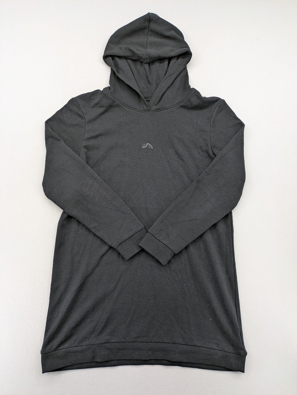 Crivit grey turtle neck jumper with subtle logo, longline tunic style, soft cotton blend.