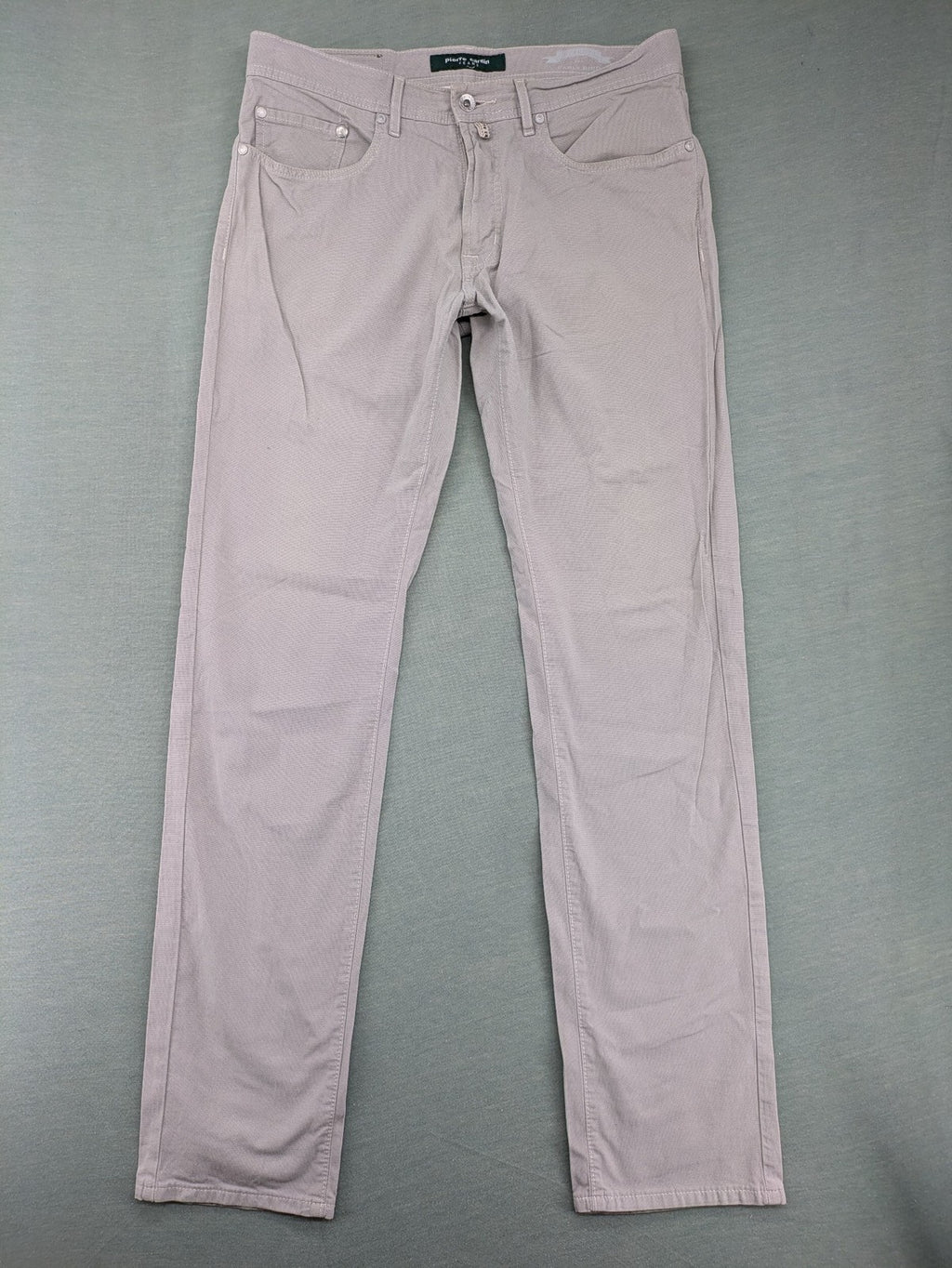 Pierre Cardin grey straight jeans W33 L34 cotton stretch with subtle logo detail.