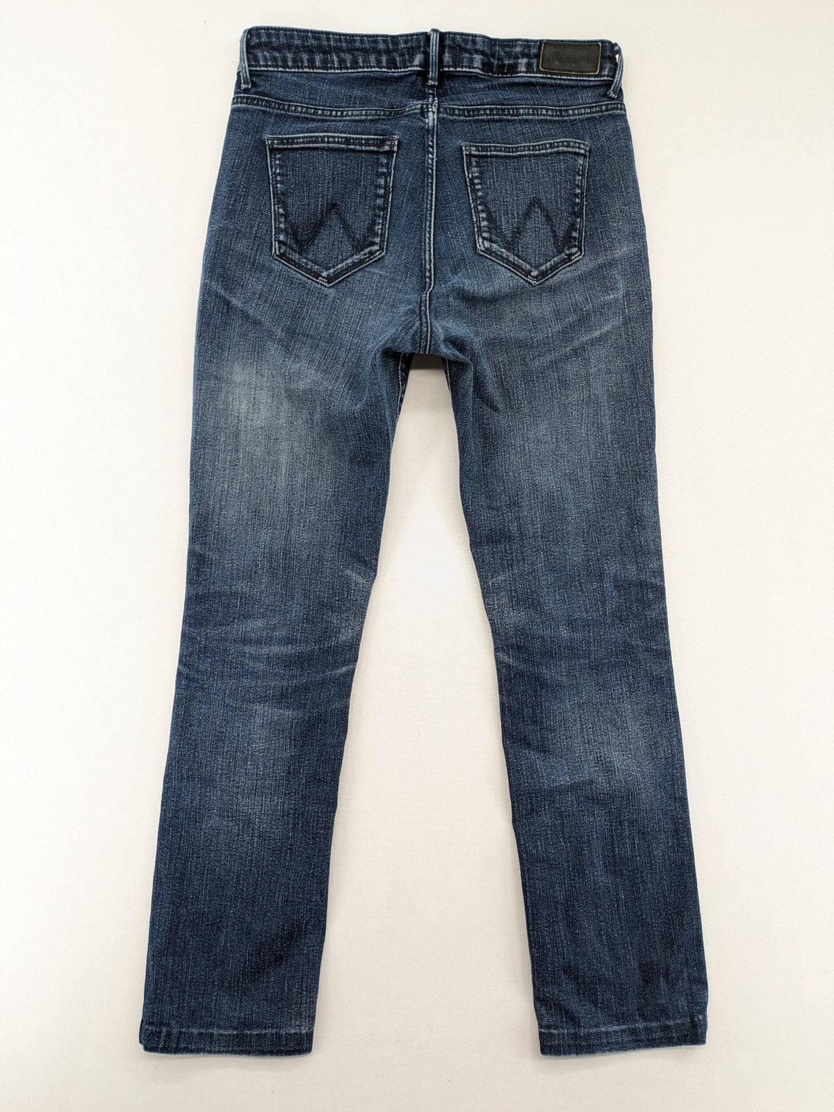 Wrangler straight jeans blue stretch denim classic fit W29 L30 with logo patch