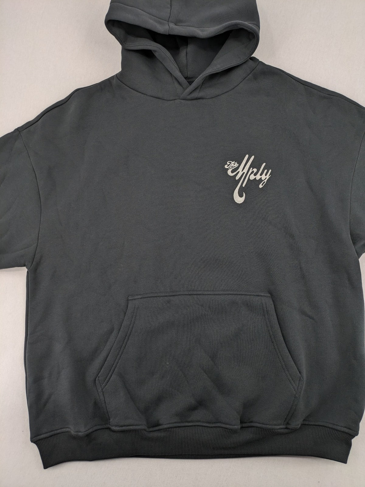 Multiply pink zip-through hoodie with large chenille logo backprint and front logo embroidery.