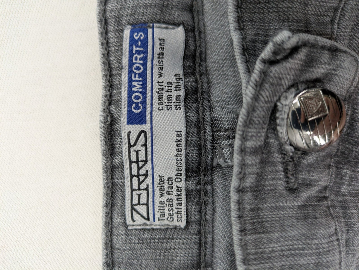 Zerres grey straight jeans slim fit comfort waistband cotton blend material