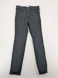 H&M grey skinny jeans with faded wash and soft stretch denim material.