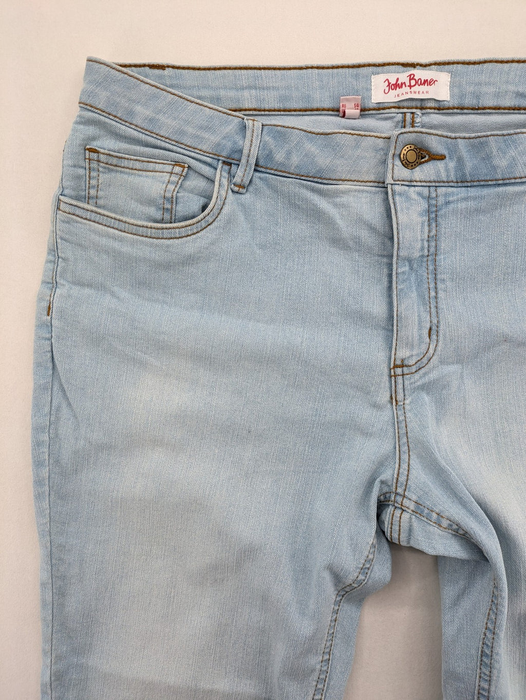 john baner blue skinny jeans classic 5-pocket design comfortable stretch denim