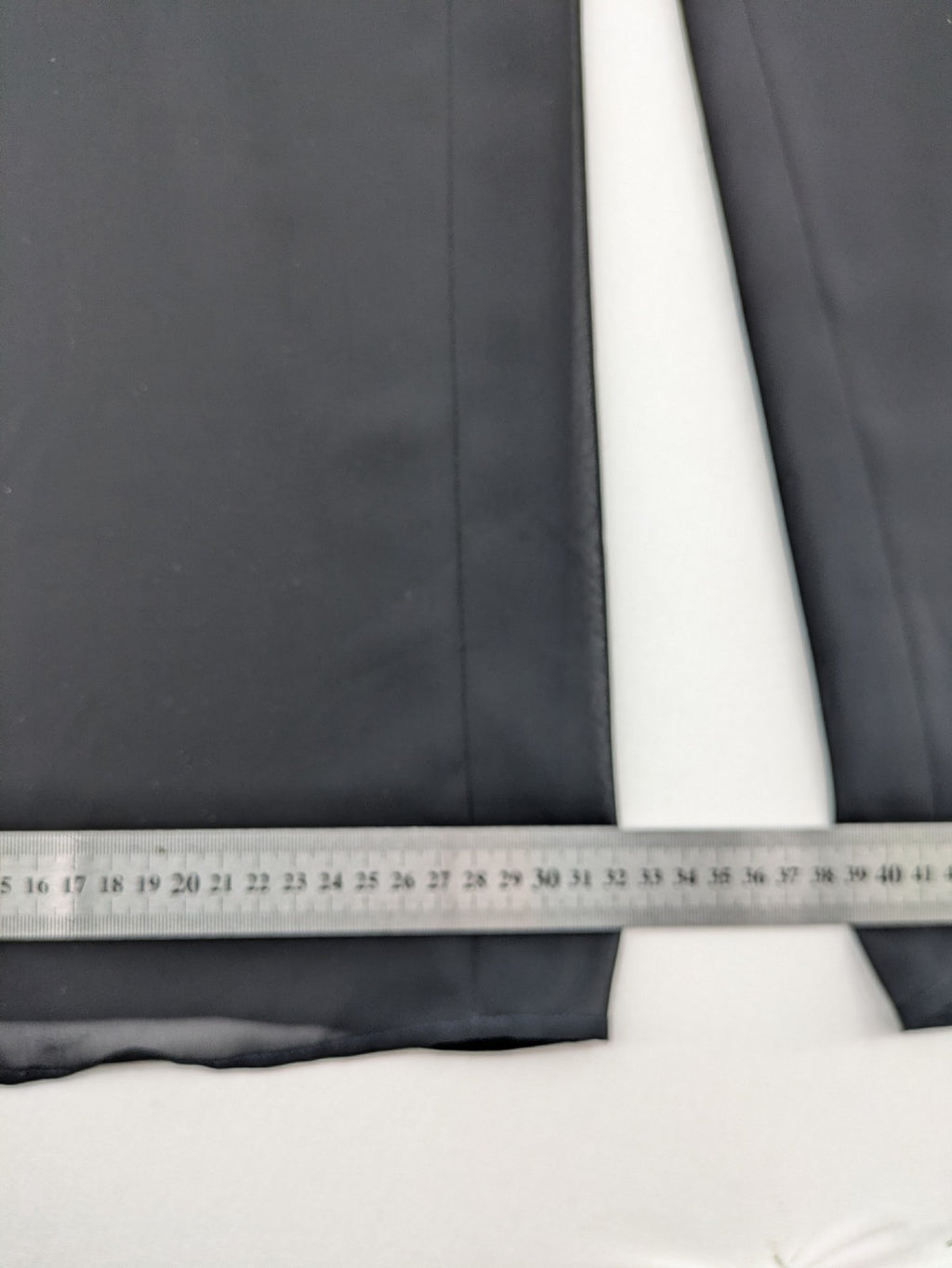 Gerry Weber grey palazzo pants with chiffon overlay and front slits.