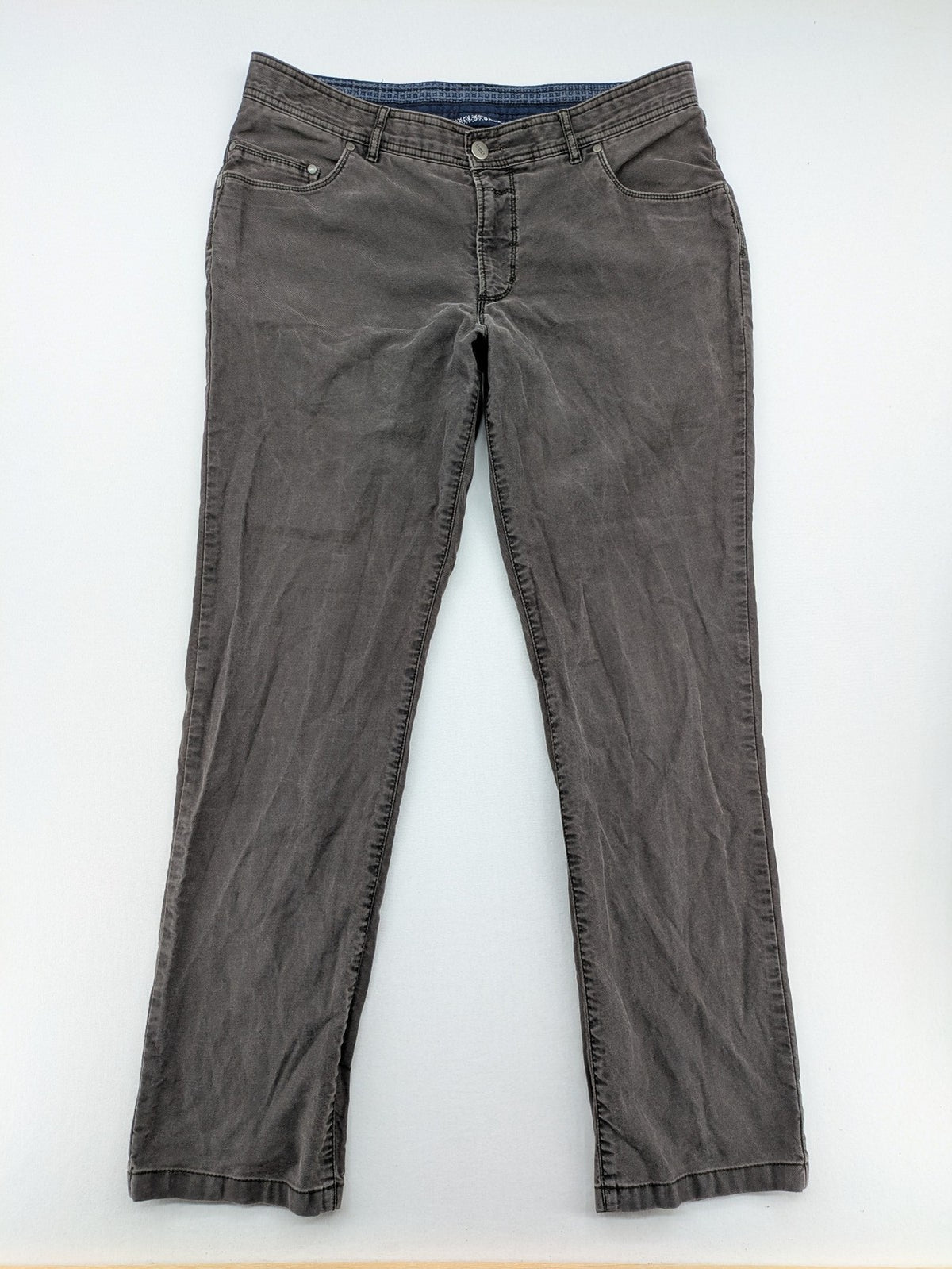 BRAX grey chino pants classic 5-pocket style stretch cotton blend