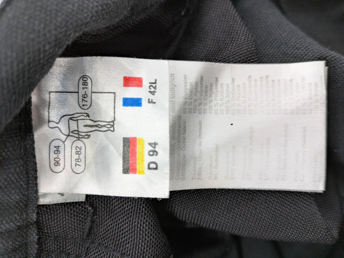 Planam work trousers black canvas with Cordura knee reinforcement and cargo pockets.