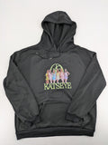SHEIN multi zip-through hoodie black graphic design KATSEYE members logo