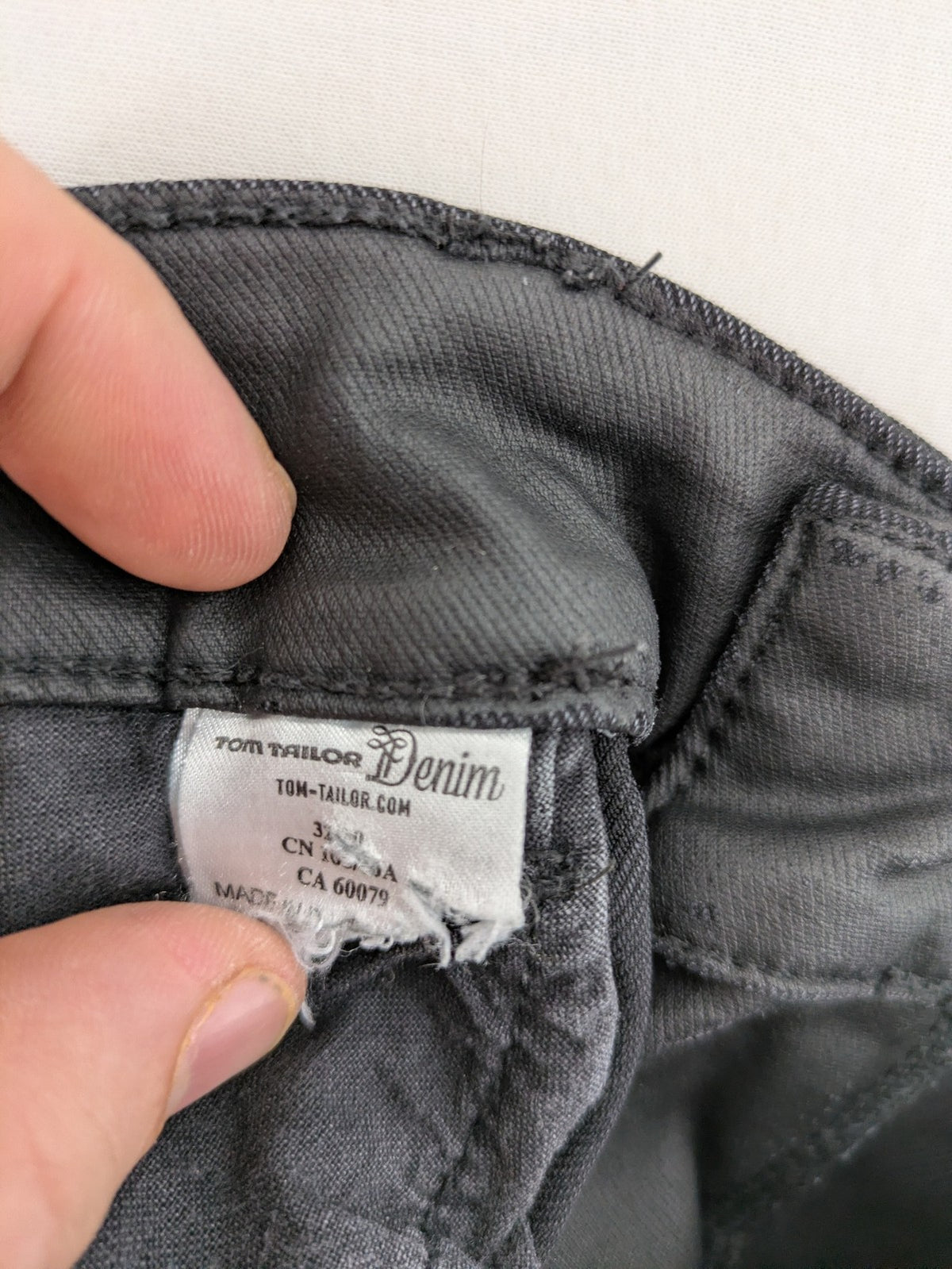 Tom Tailor Denim grey extra skinny jeans with coated finish and classic five-pocket design.