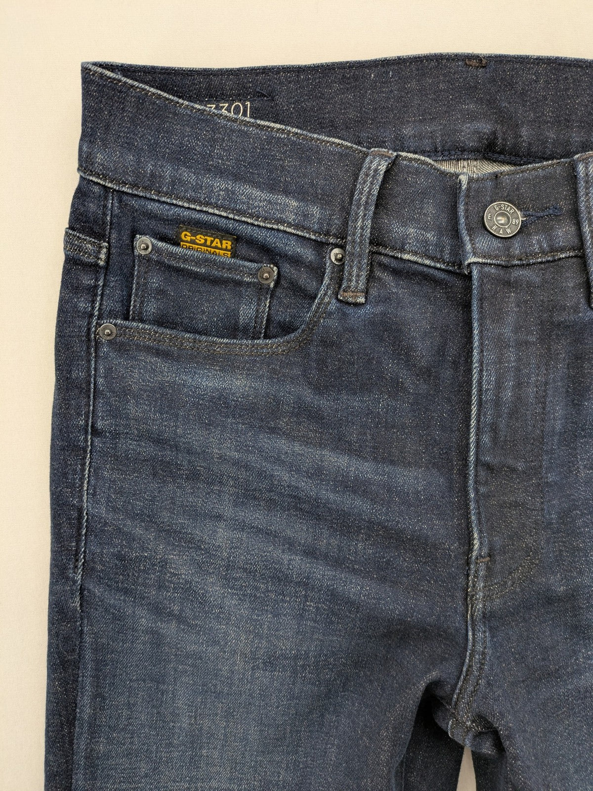 G-Star Raw blue flare jeans with classic 5-pocket design and stretch denim material.
