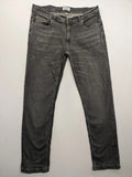 john baner grey straight jeans 5-pocket design used look cotton blend