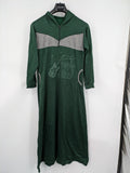perfekt green hoodie dress quarter-zip guitar graphic colorblock design