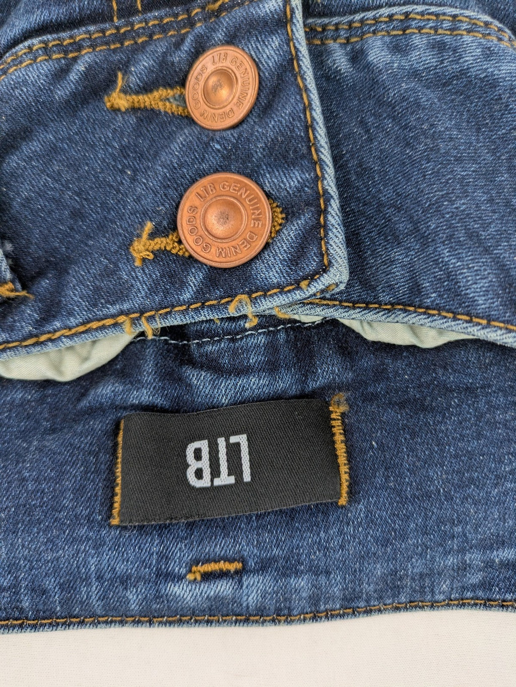 LTB blue straight jeans mid rise slim straight fit with stretch denim material
