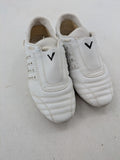 Venice low-top sneakers beige and white with rhinestone embellishments and unique sole pattern.