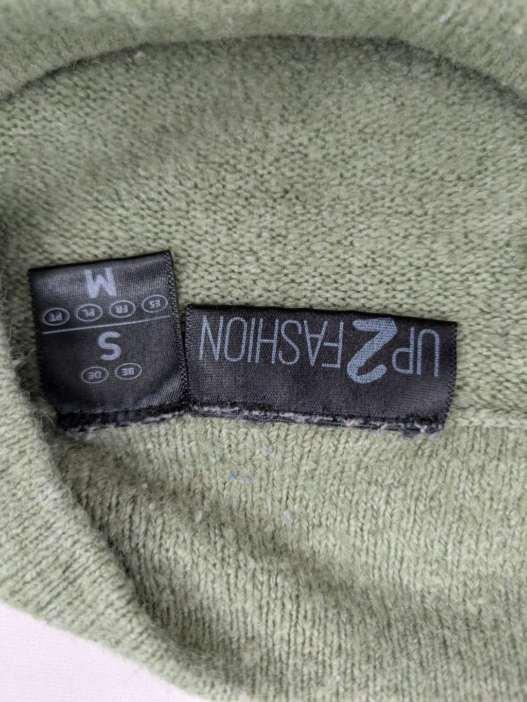 up2 fashion green turtle neck jumper soft knit high-low hem with side slits
