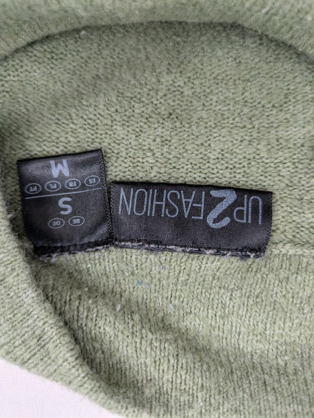 up2 fashion green turtle neck jumper soft knit high-low hem with side slits
