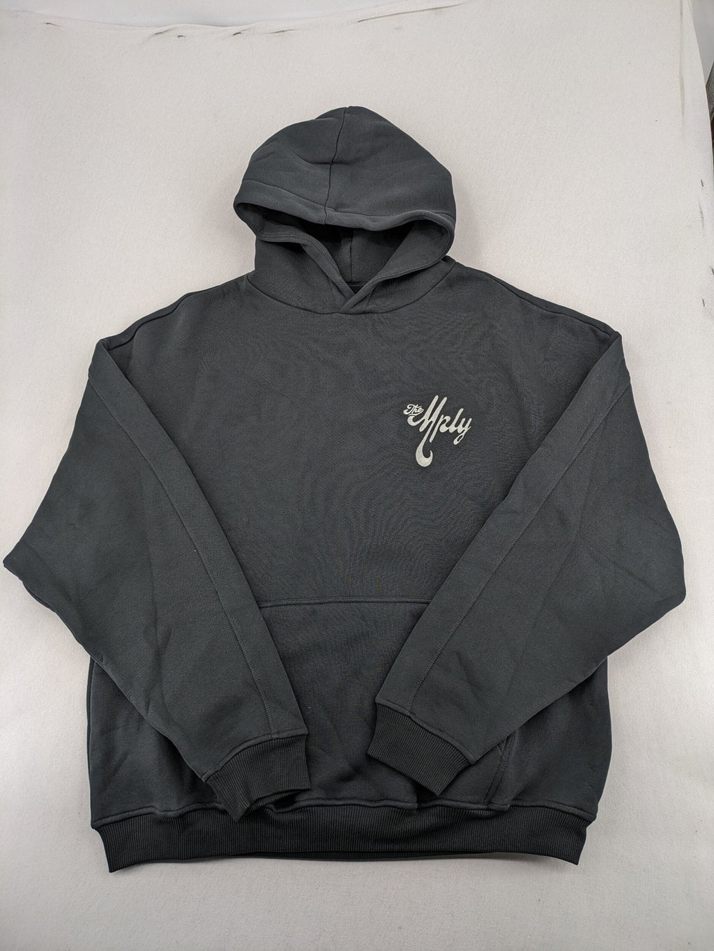 Multiply pink zip-through hoodie with large chenille logo backprint and front logo embroidery.