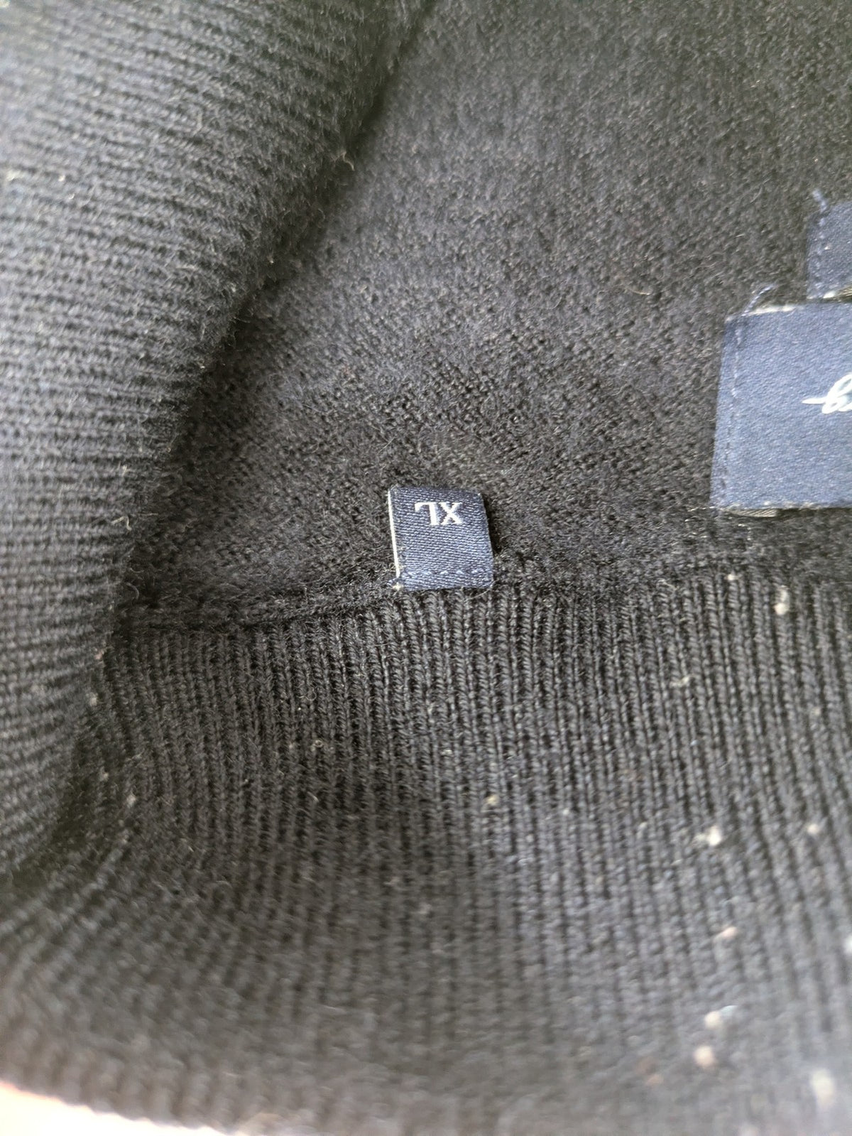 Christian Berg navy turtle neck jumper with ribbed cuffs and high wool blend.