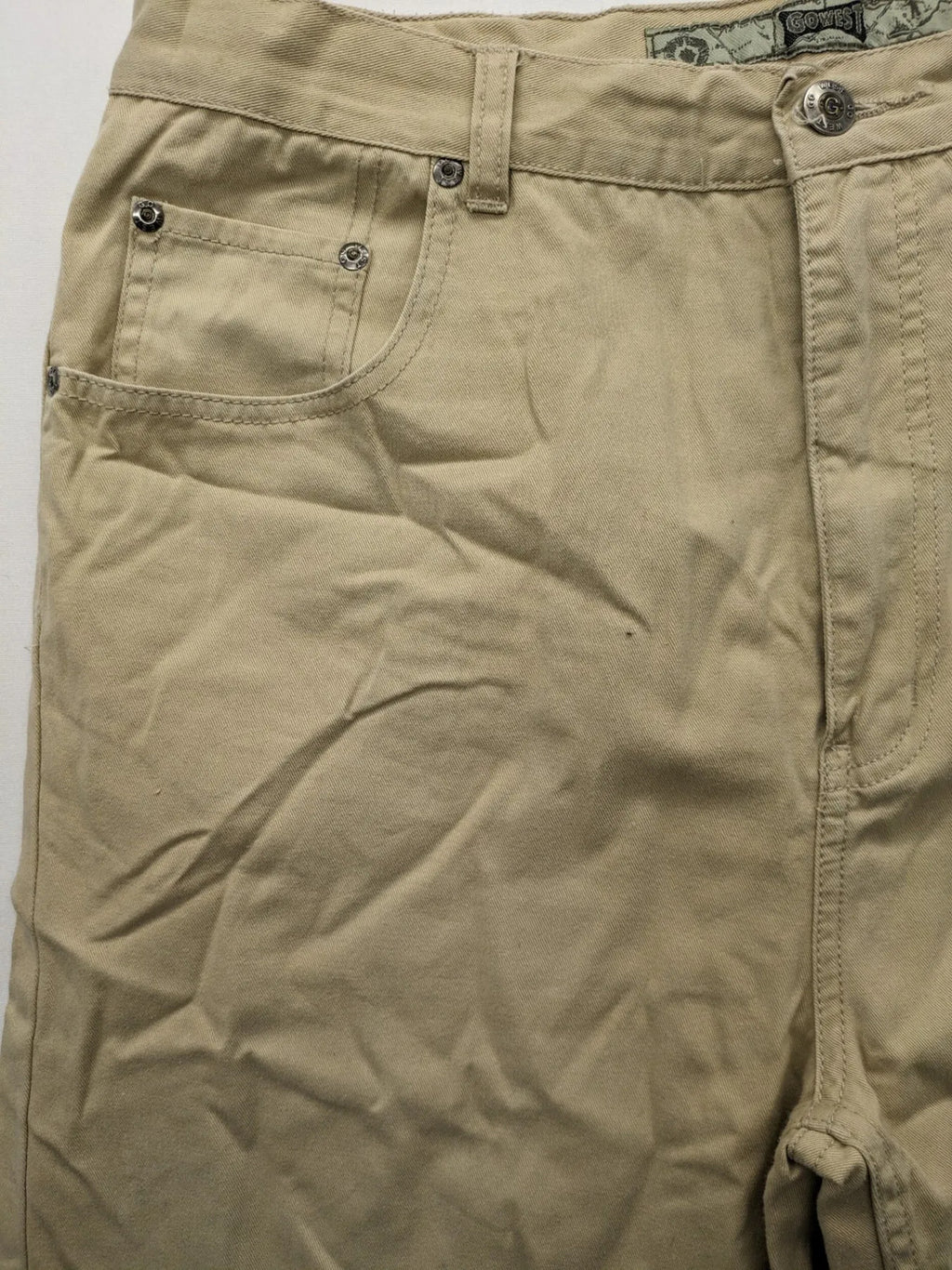 Go West beige straight jeans 5-pocket style durable cotton material