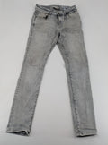 Petrol Industries grey straight jeans washed denim 5-pocket design leather logo patch