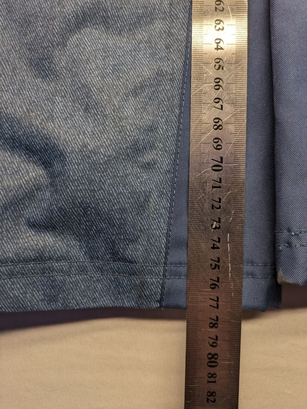 Snow Tech blue ski pants with modern denim look and durable polyester material.