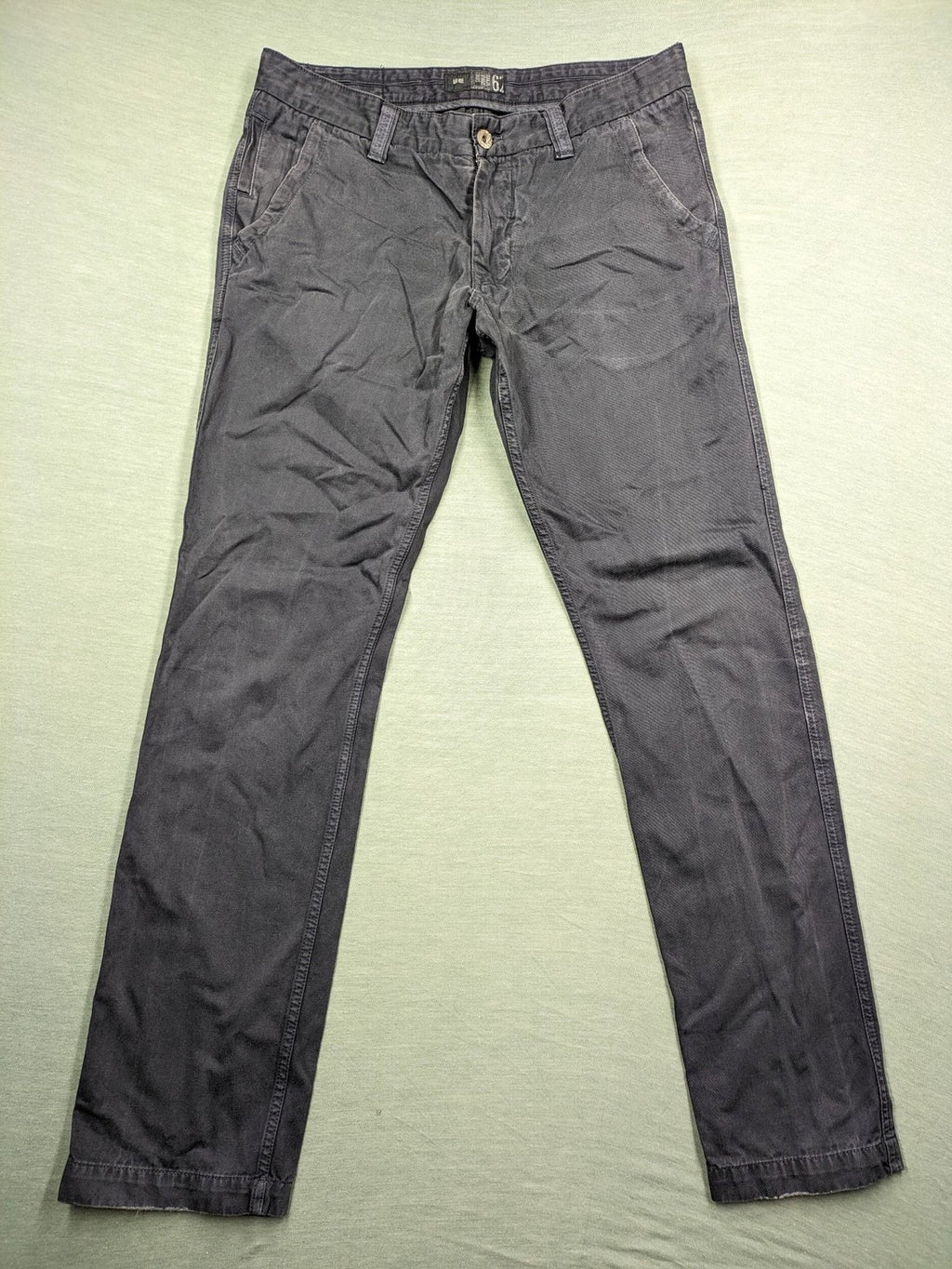 WE pink straight fit pants 100% cotton with zipper fly and belt loops.