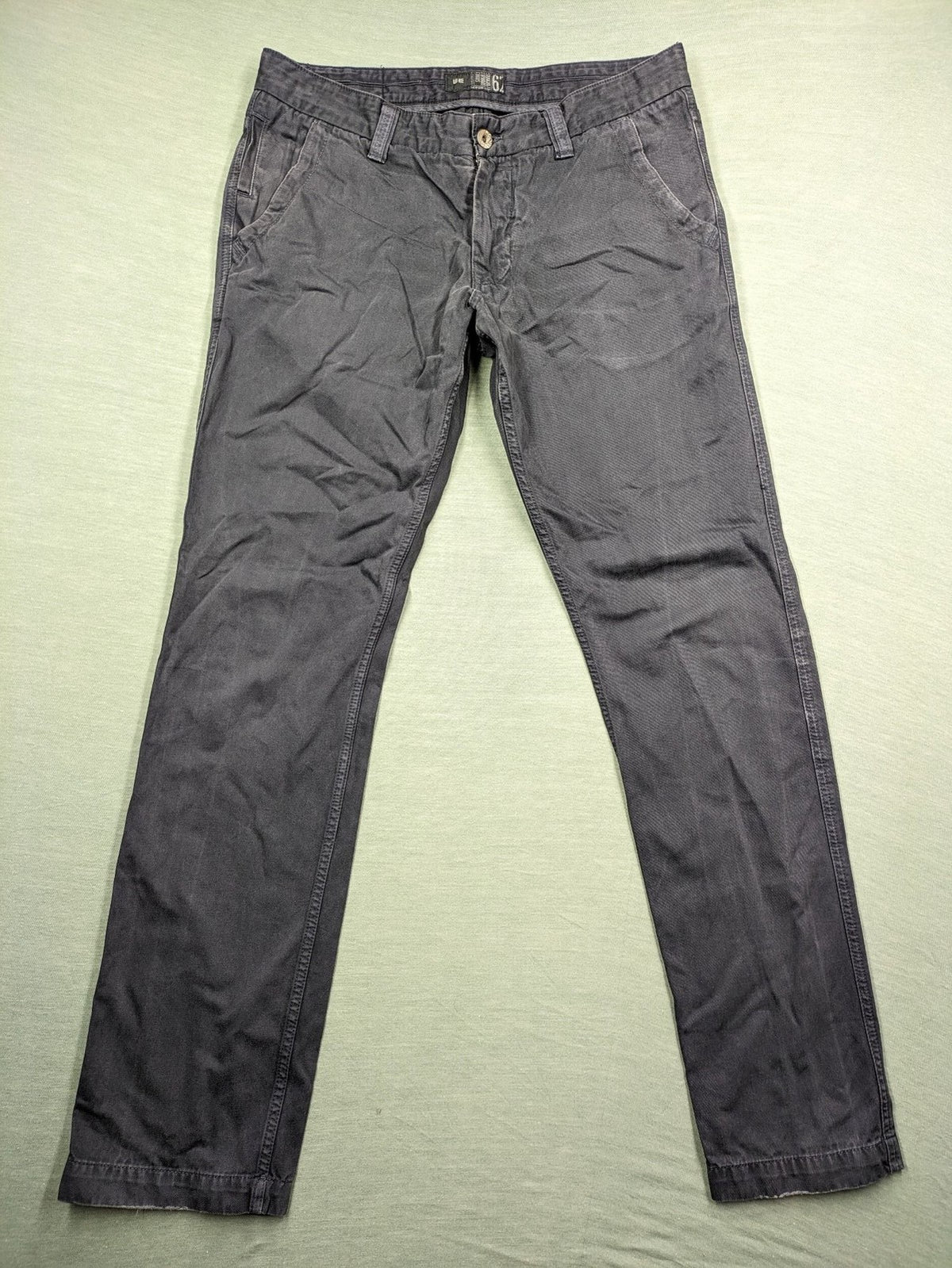 WE pink straight fit pants 100% cotton with zipper fly and belt loops.