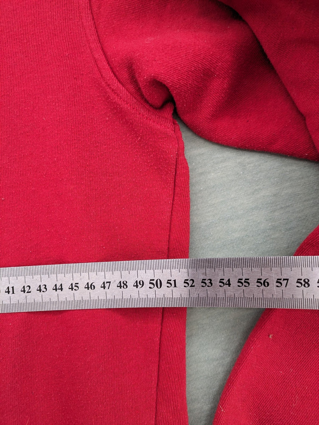 FSBN red turtle neck jumper with "Straight Outta My Bed" graphic print and slim fit.