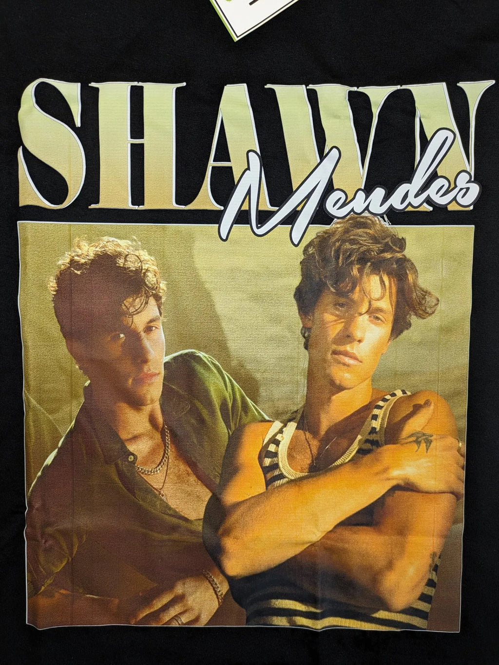 Shawn Mendes multi graphic t-shirt black vintage print 100% cotton