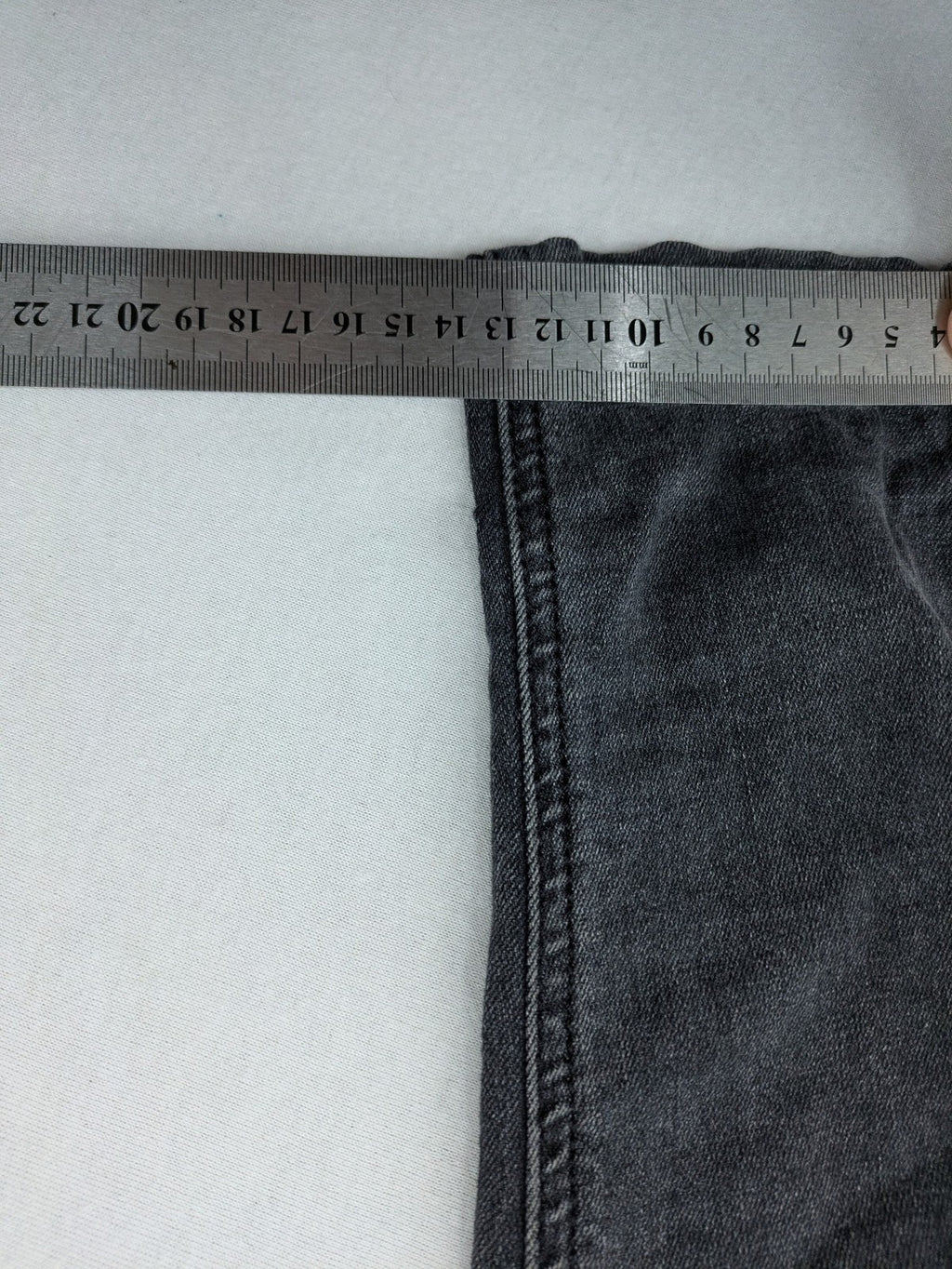 multiblu grey skinny jeans faded wash five-pocket design with button closure