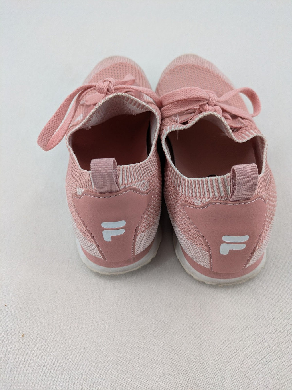 Fila pink sneakers breathable mesh upper sock-like fit with white accents
