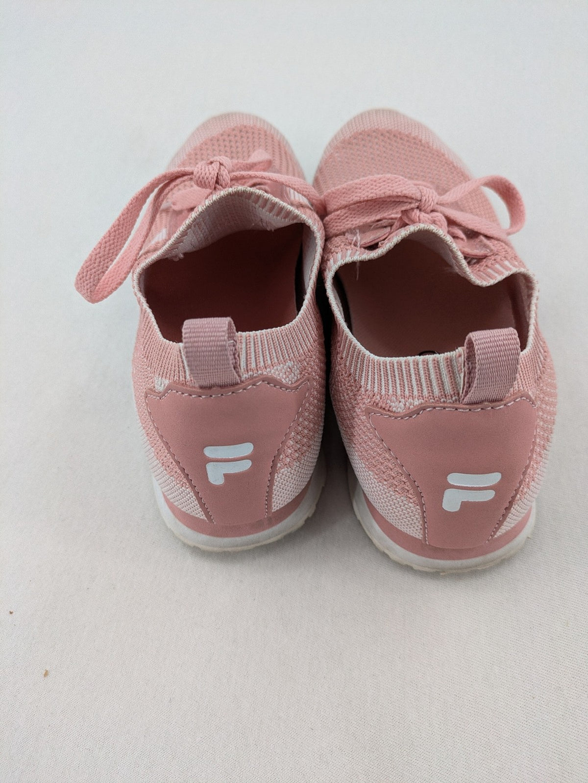 Fila pink sneakers breathable mesh upper sock-like fit with white accents