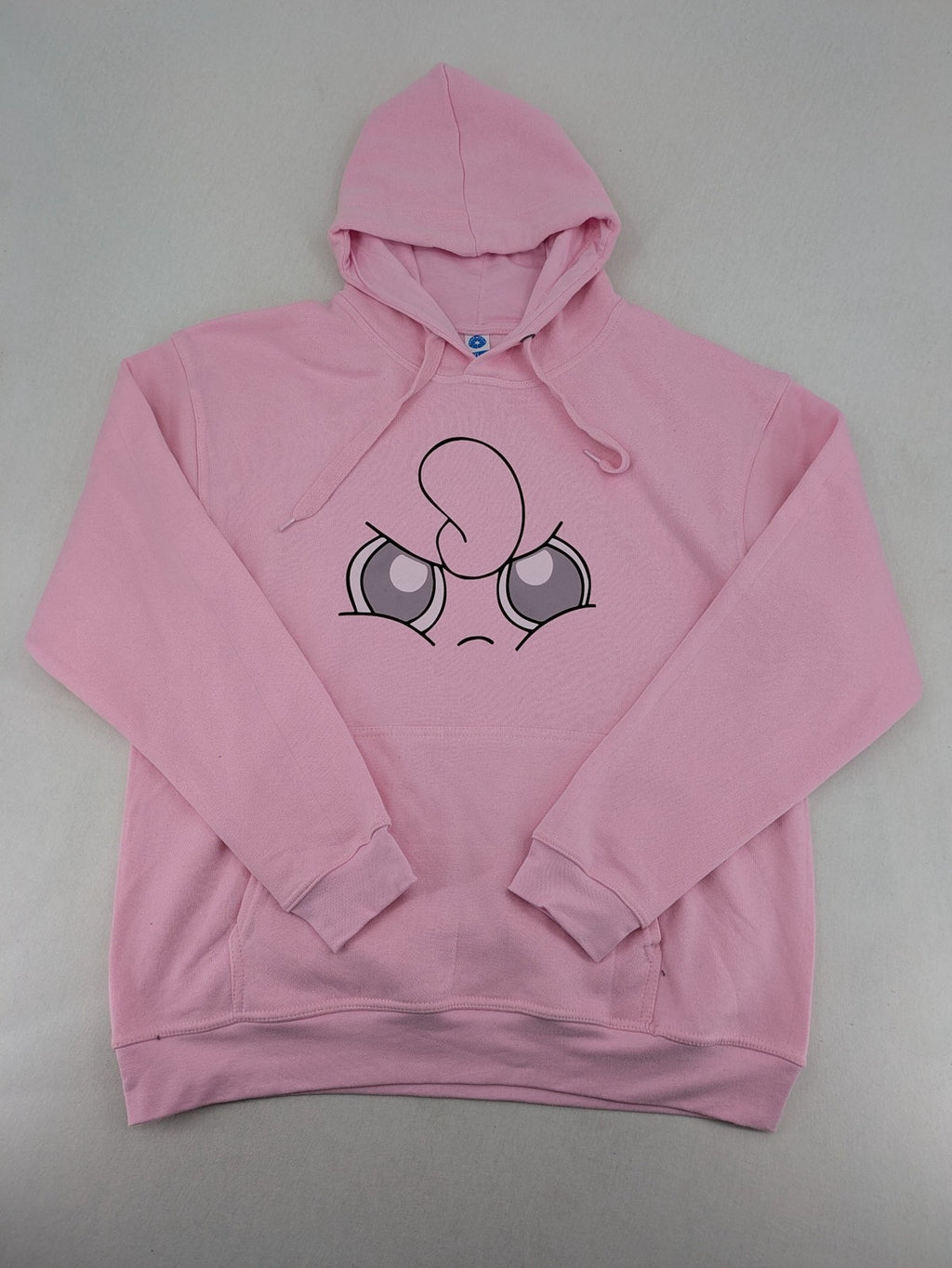 XXL pink hoodie featuring large Jigglypuff graphic print, soft cotton blend material.