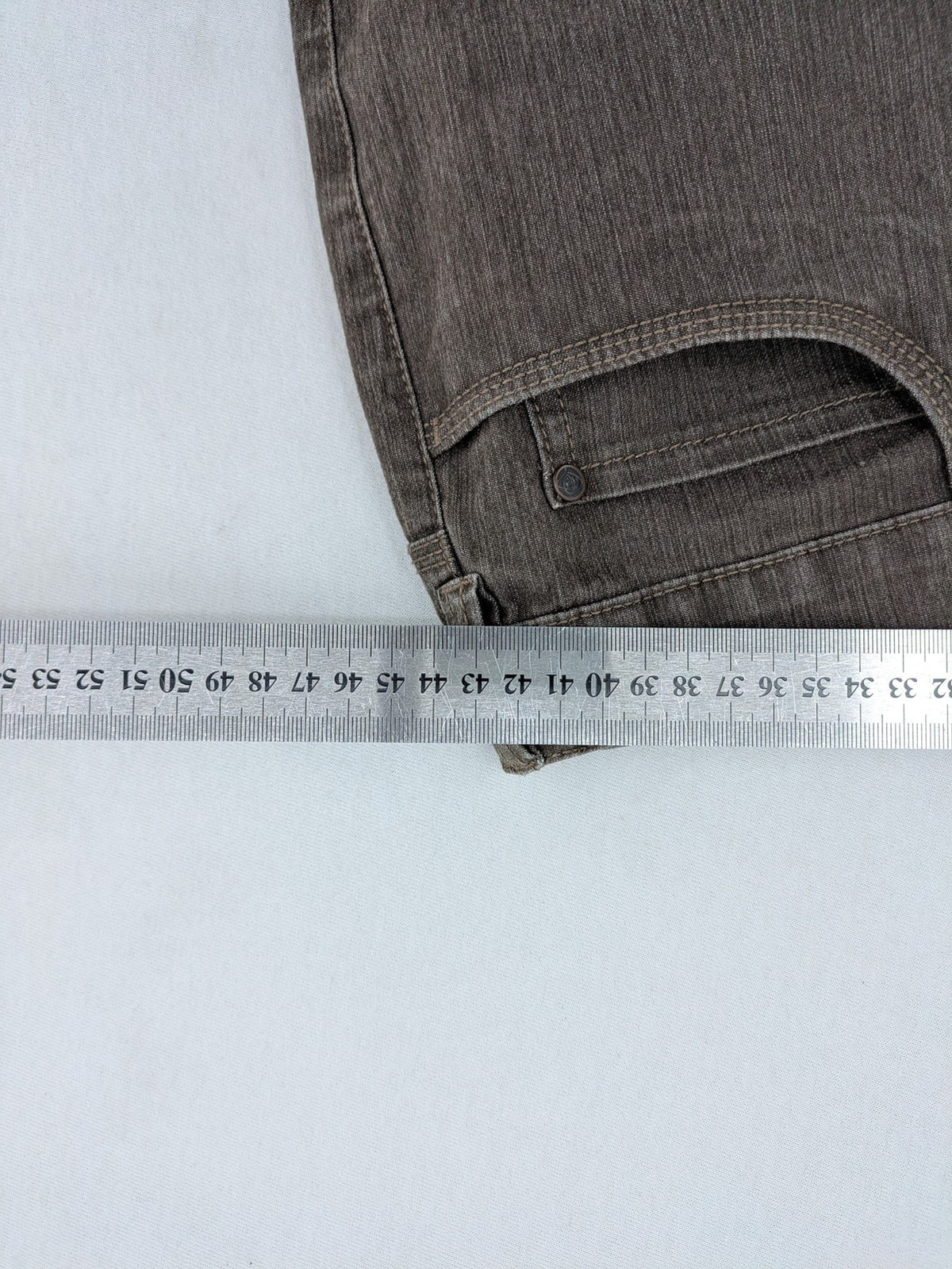 TONI grey straight jeans super slim fit with elastic waistband and classic 5-pocket design.