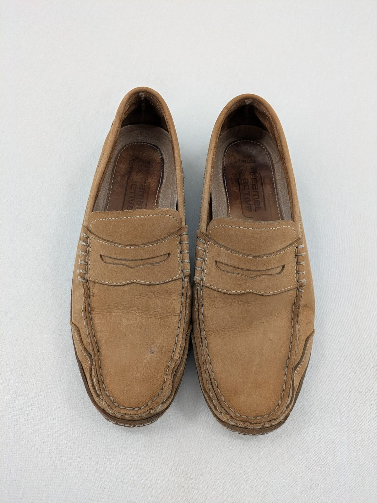 camel active brown deck shoes soft suede slip-on design with durable rubber sole