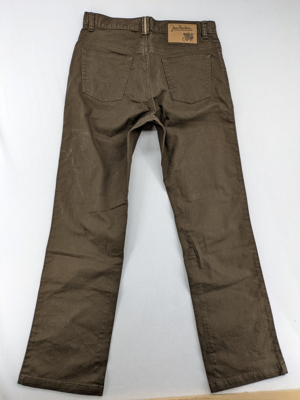 Jan Paulsen khaki straight jeans 5-pocket design soft corduroy material