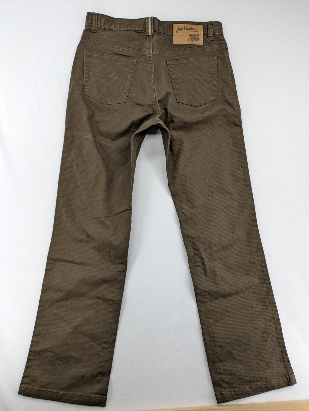 Jan Paulsen khaki straight jeans 5-pocket design soft corduroy material
