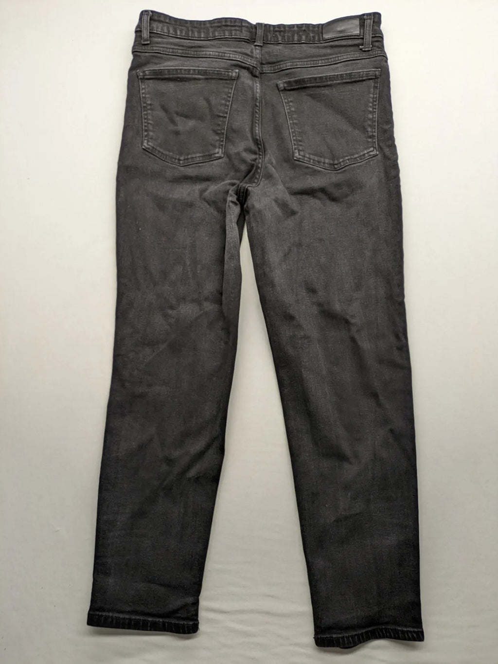 MNG grey straight jeans high waist 5-pocket design authentic denim.