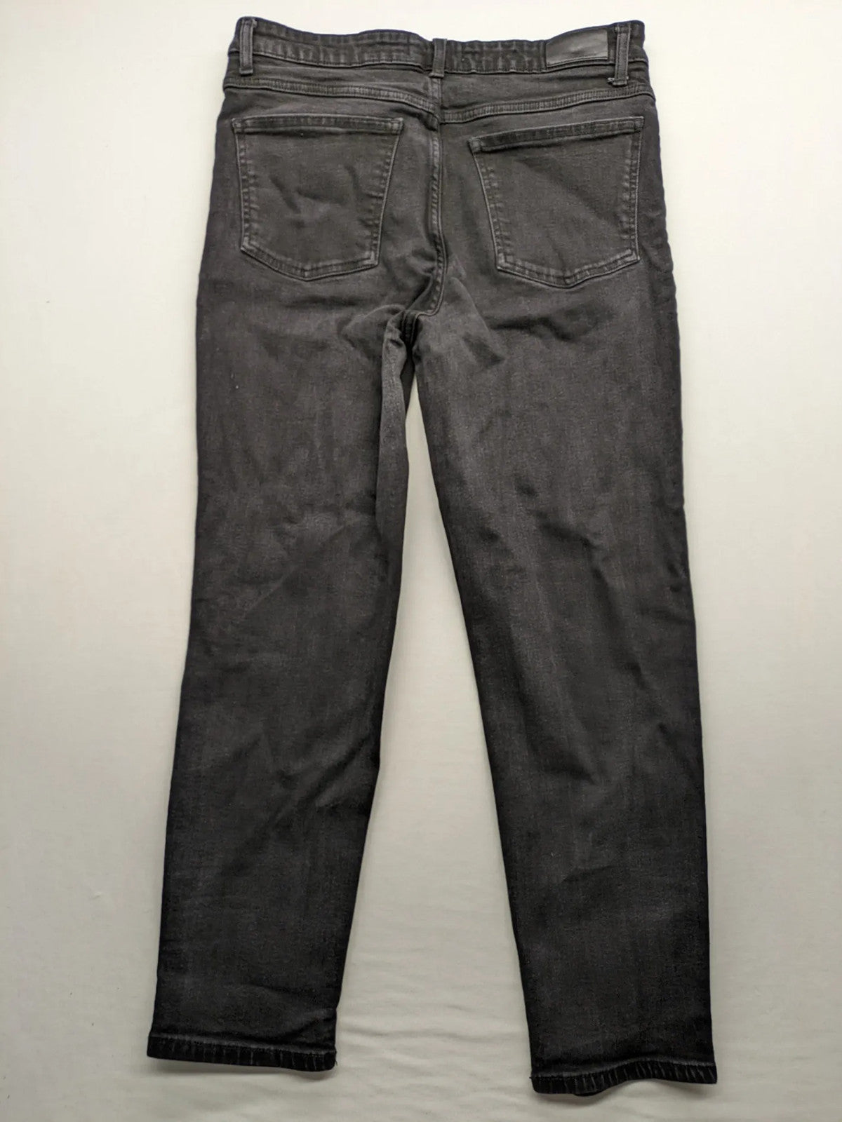 MNG grey straight jeans high waist 5-pocket design authentic denim.