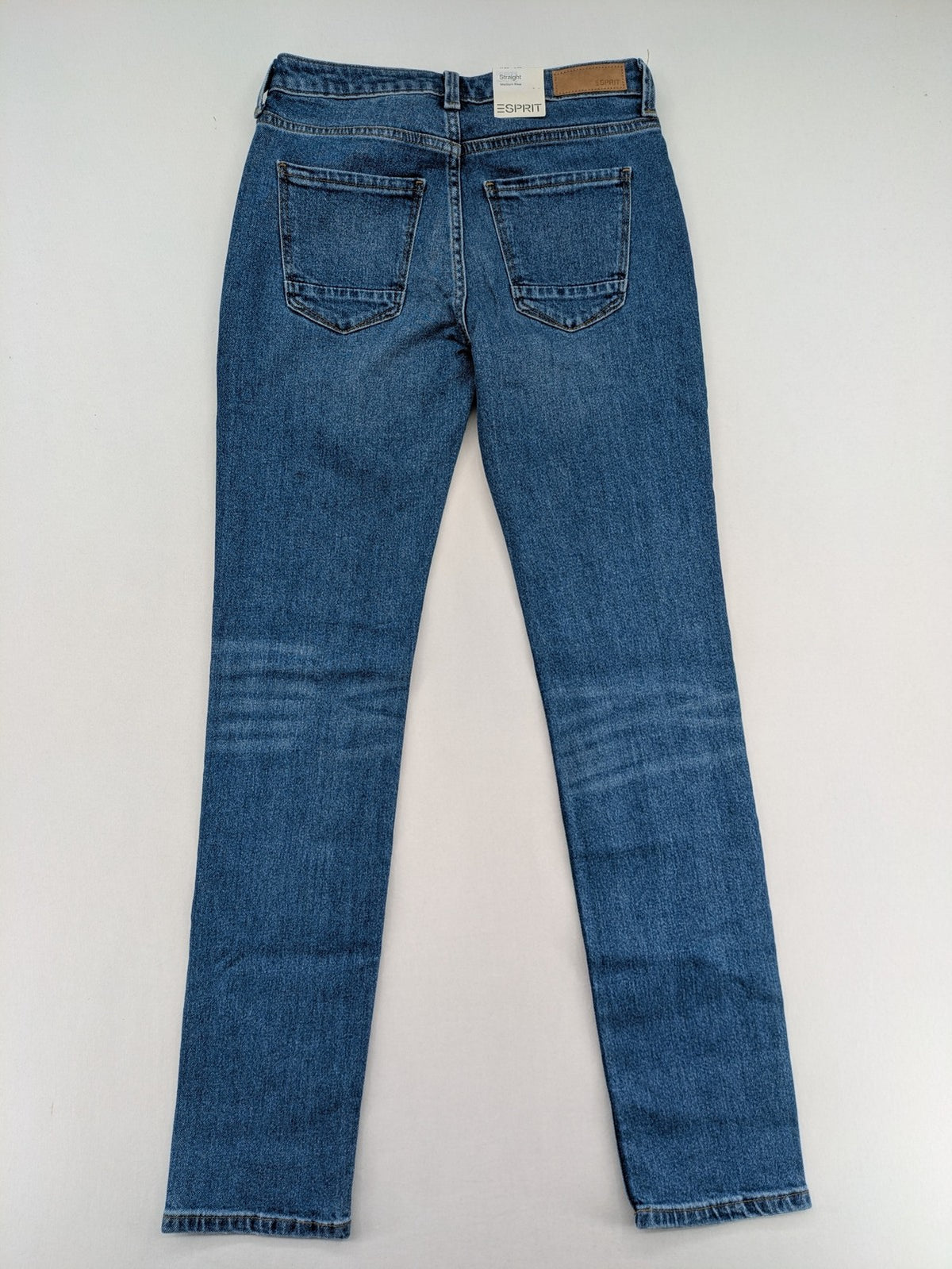 Esprit blue straight leg jeans with medium rise and new with tags.