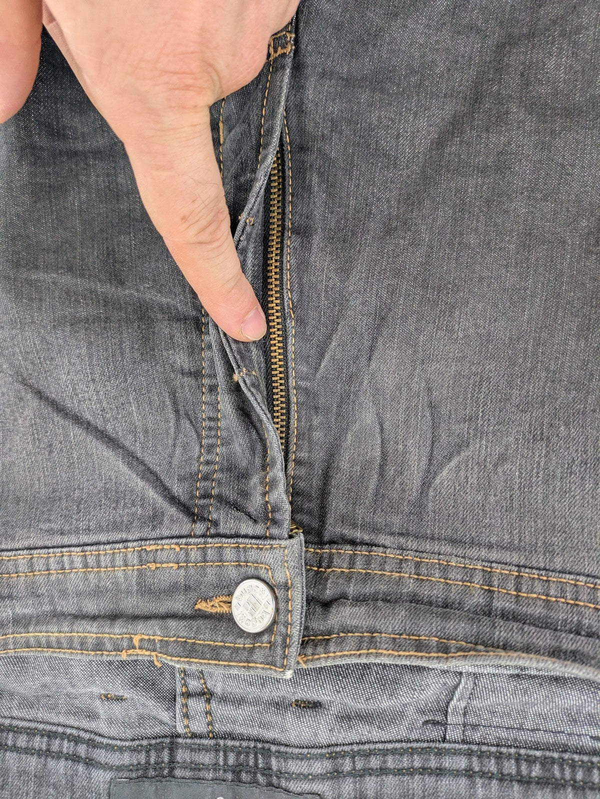 Bugatti straight jeans blue grey 5-pocket design with stretch denim material
