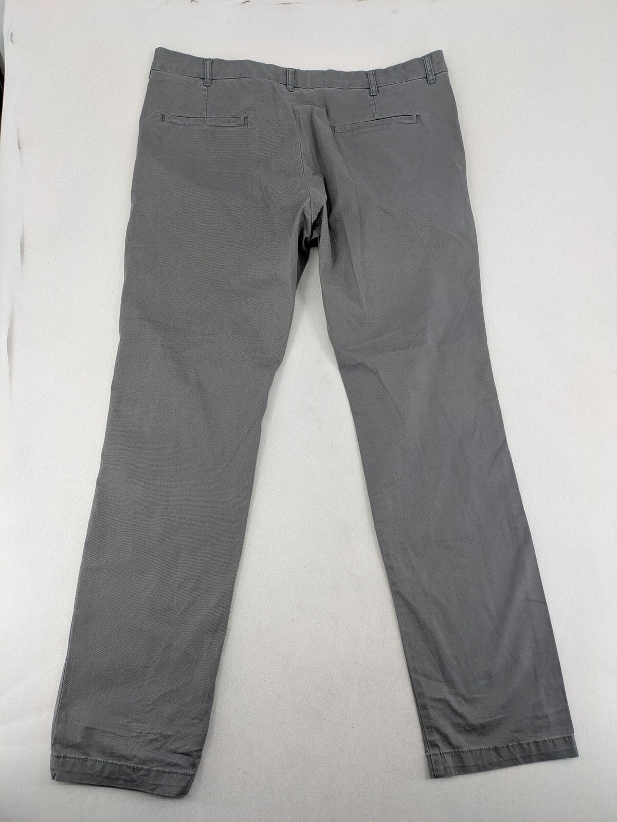 Jan Paulsen grey chino pants flat front cotton-elastane blend with classic design.