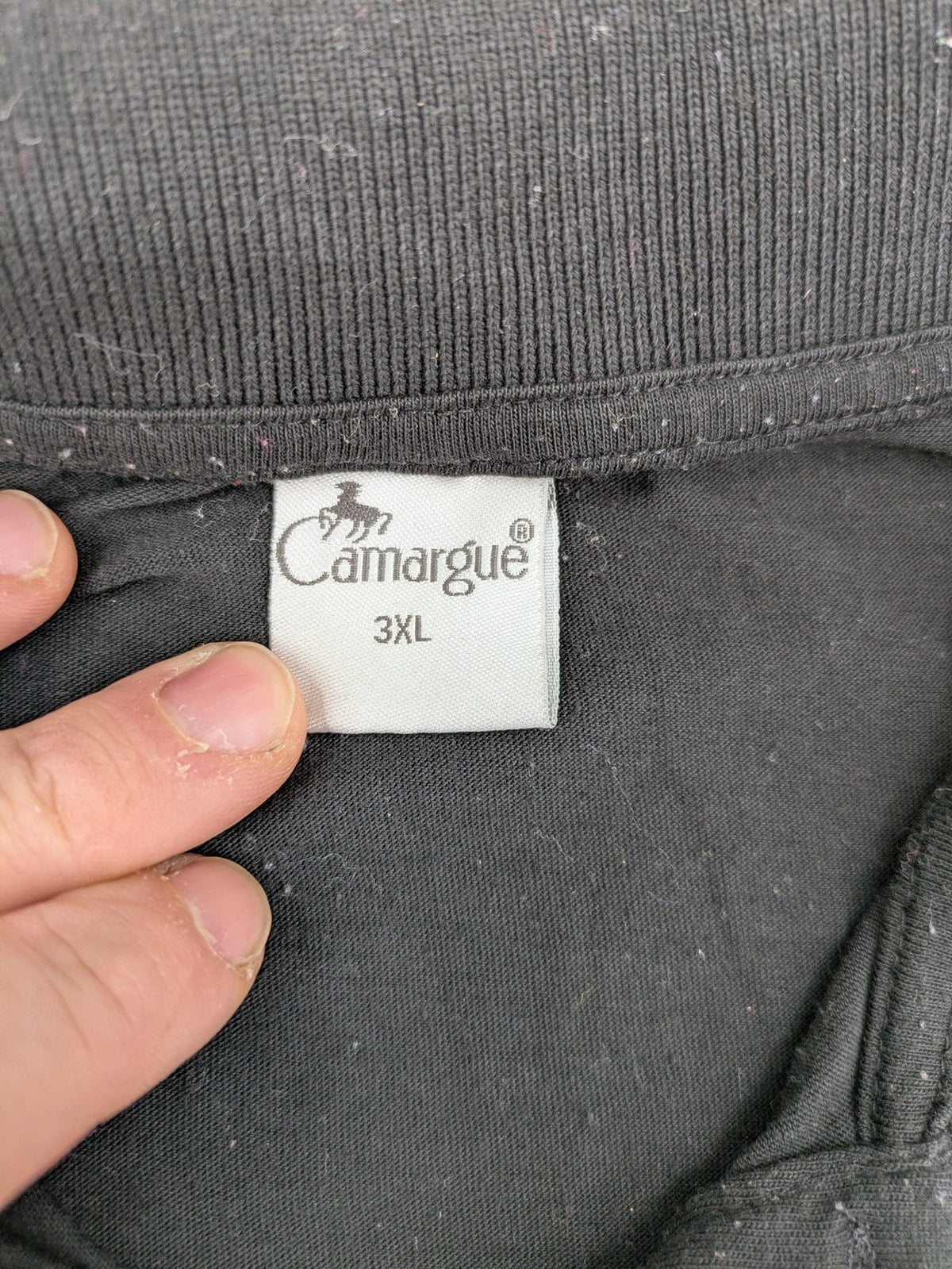 Camargue grey polo shirt short sleeves classic collar with chest pocket and button placket