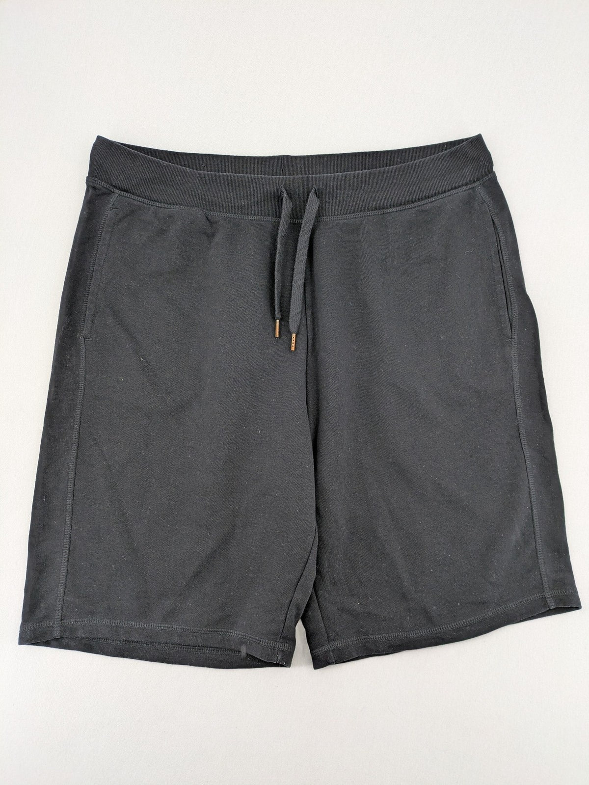 Crivit black sweatshorts cotton blend with elastic waistband and side pockets.