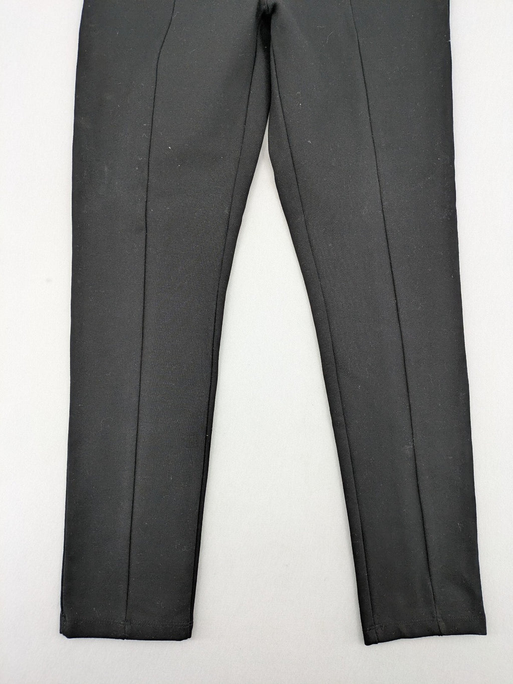 Zara Basic black bicycle tights high-rise with smooth stretch fabric and flattering front seam.