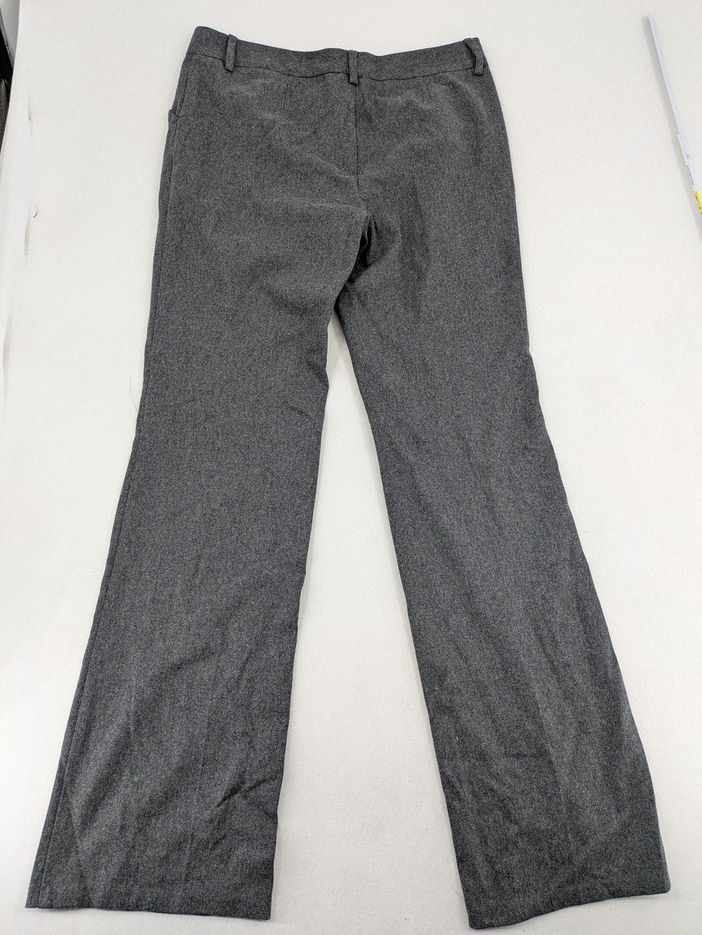 BENETTON grey pants wool blend flared leg business style, versatile and elegant design.